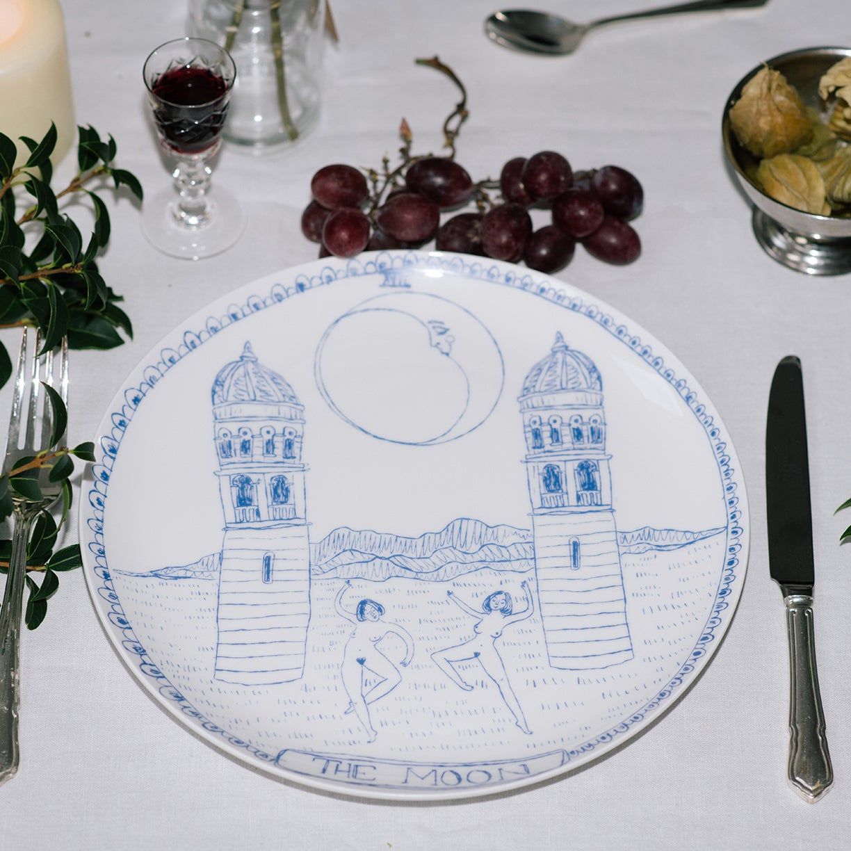 The Moon Tarot Dinner Plate