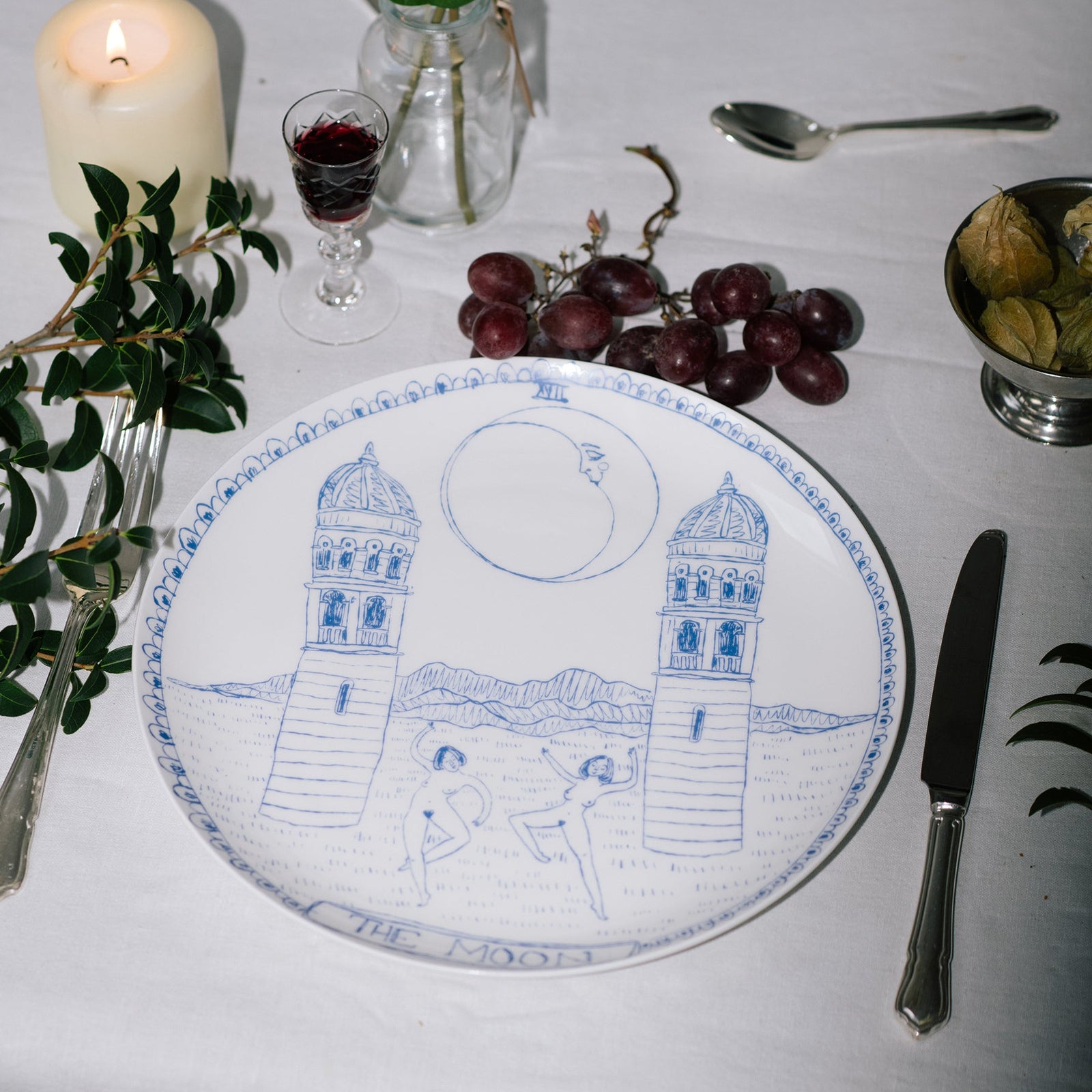 The Moon Tarot Dinner Plate