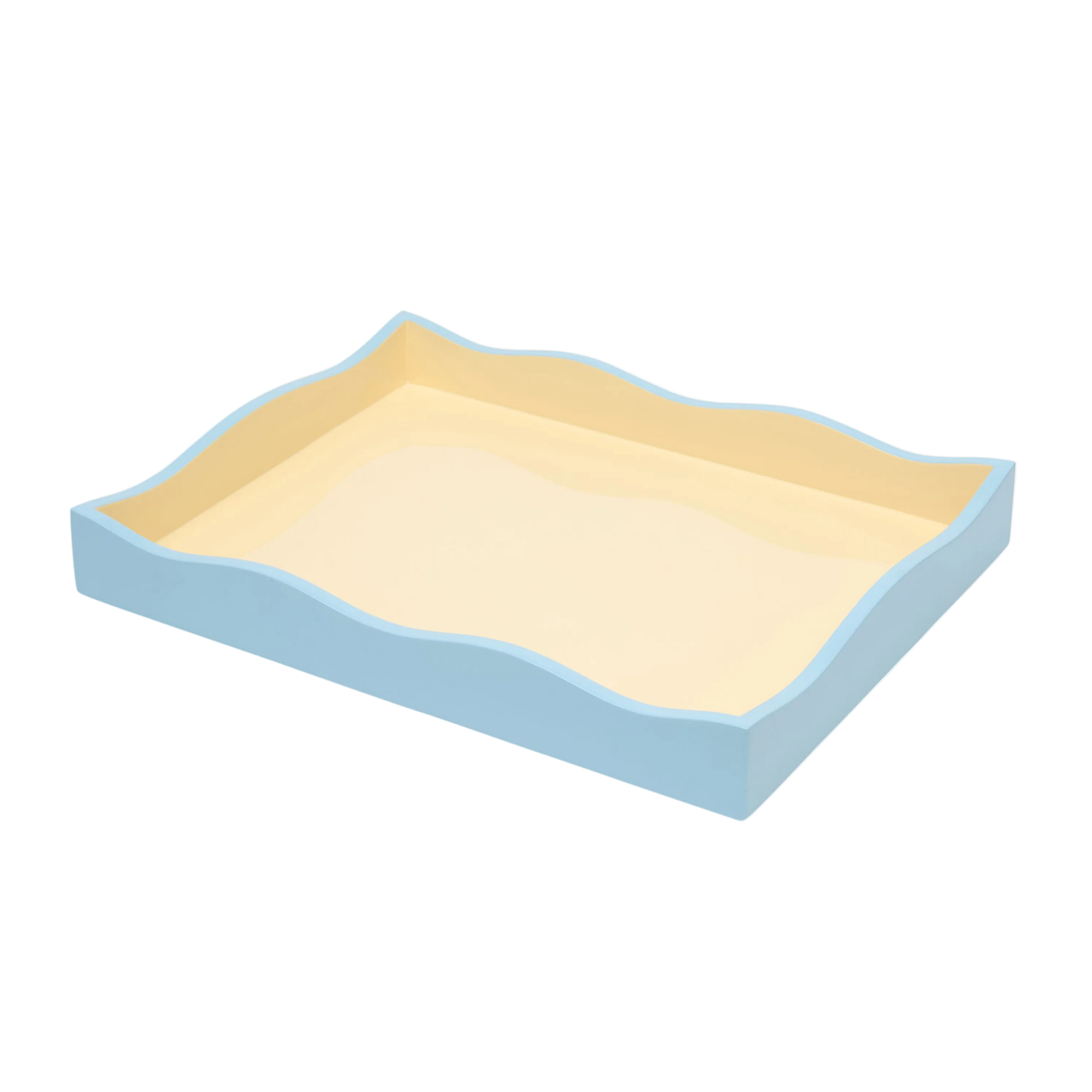 Allegra Wiggle Tray in Blue and Cream