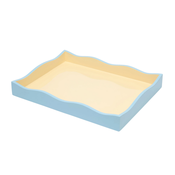 Allegra Wiggle Tray in Blue and Cream
