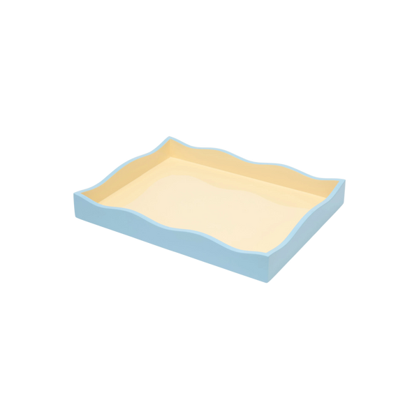 Allegra Wiggle Tray in Blue and Cream