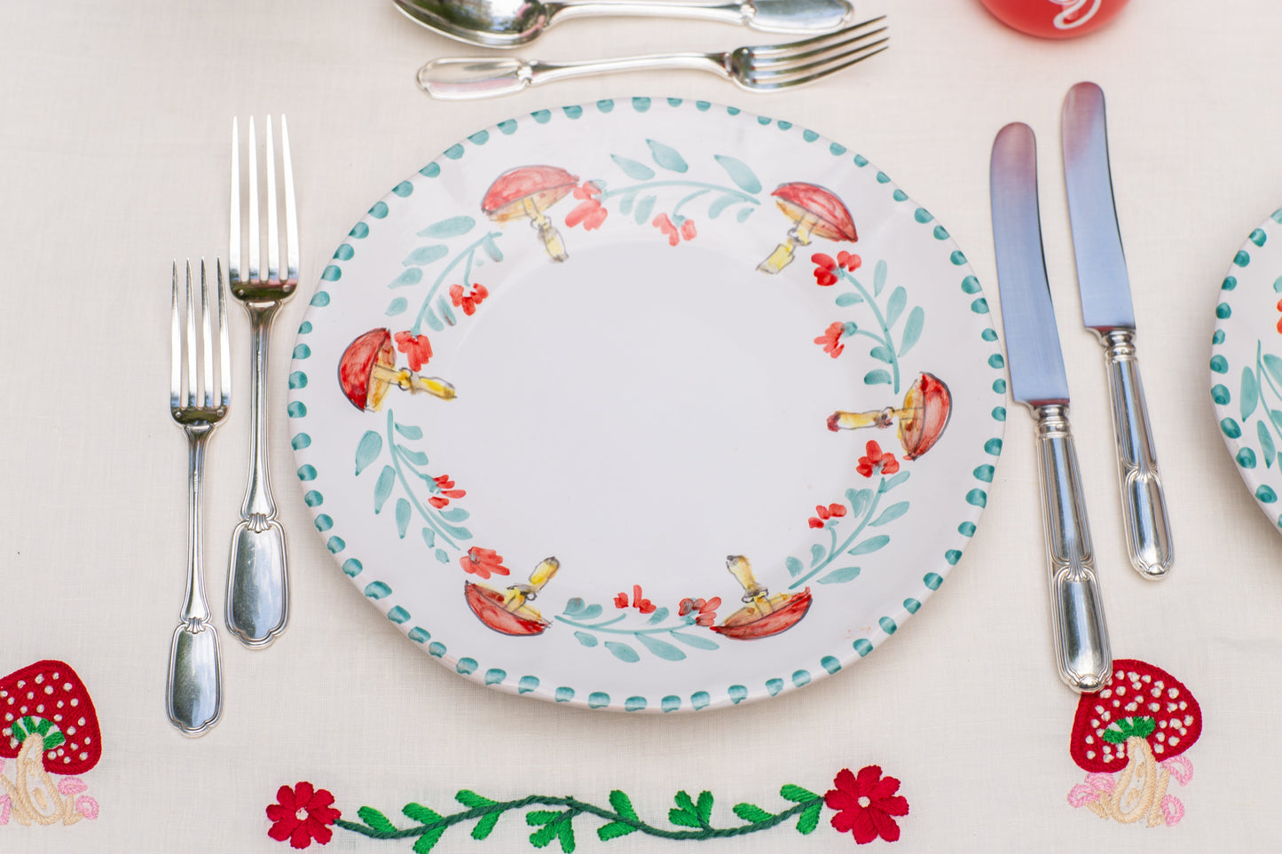 Mushroom Dinner Plate Set of Four