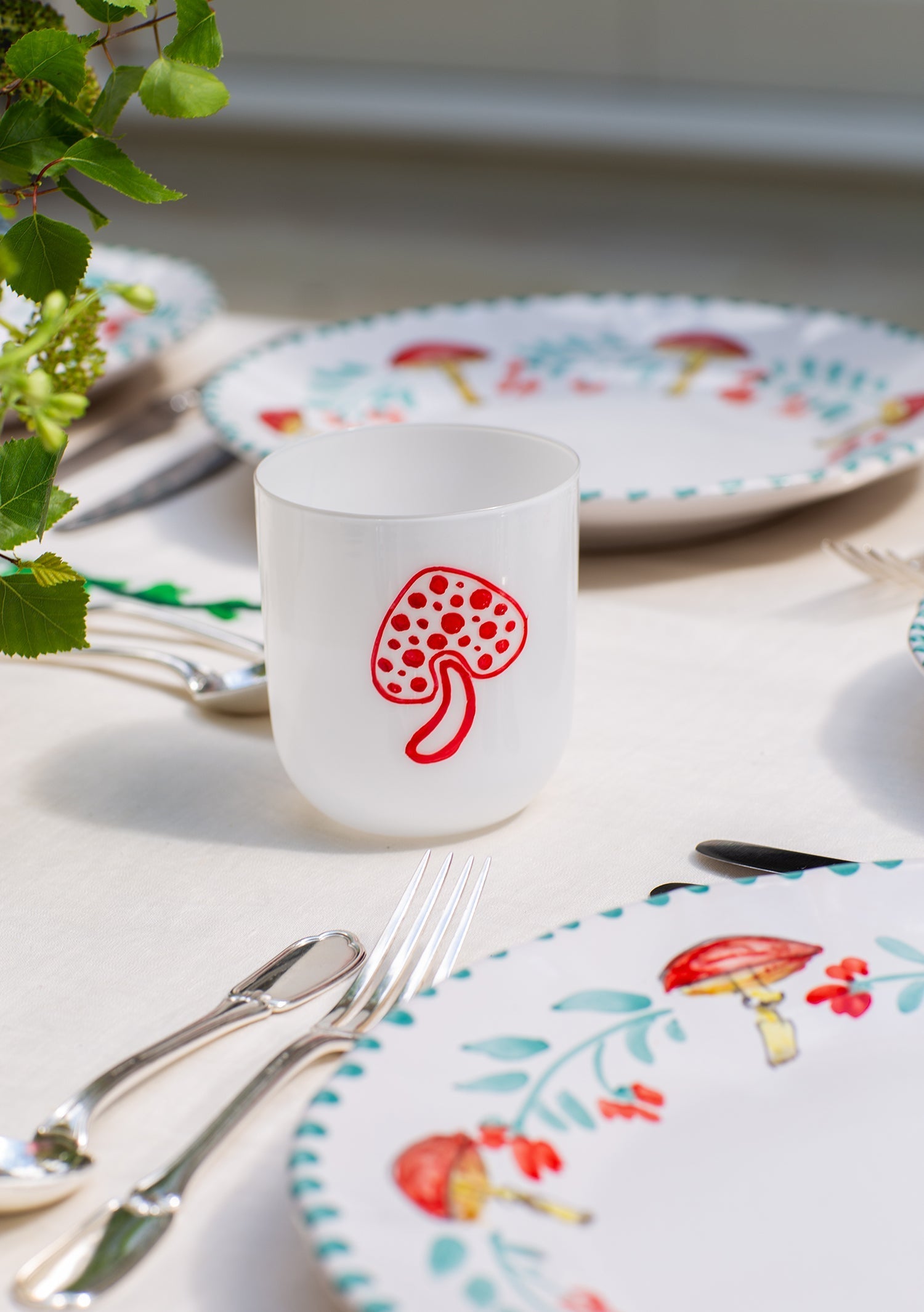 Mushroom Tumbler Cream