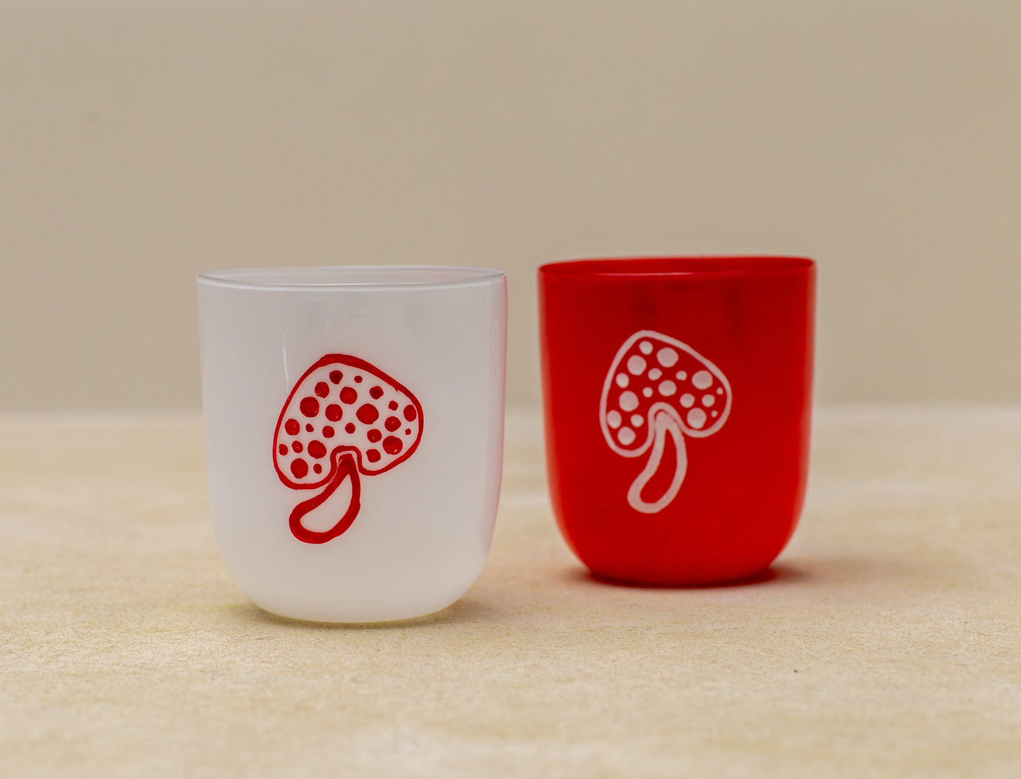 Mushroom Tumbler Cream