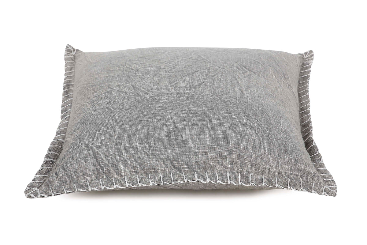Stone Washed Throw Pillow, Grey Inch | Cushion Cover Only