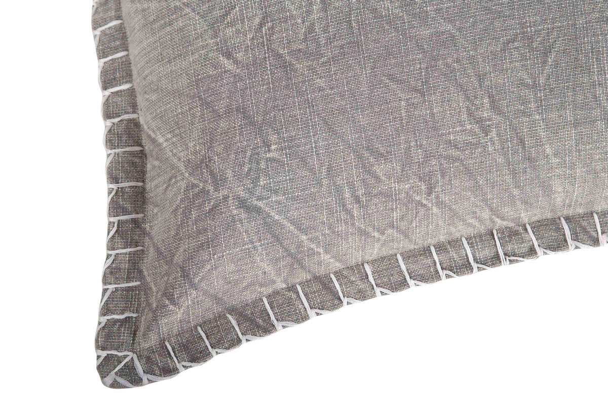 Stone Washed Throw Pillow, Grey Inch | Cushion Cover Only