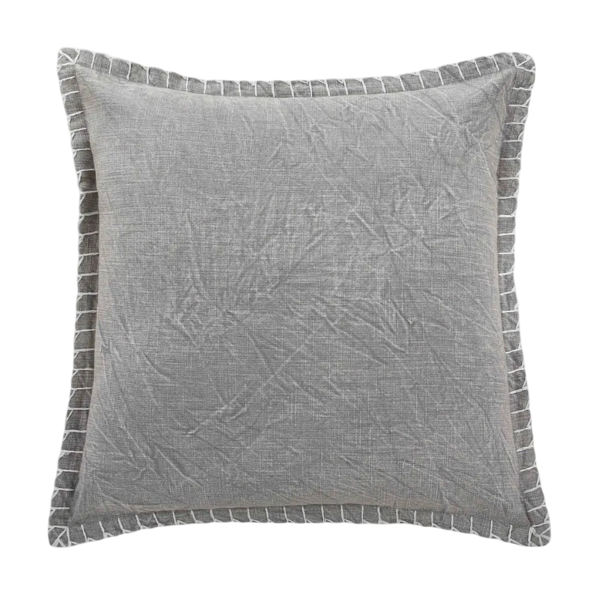 Stone Washed Throw Pillow, Grey Inch | Cushion Cover Only