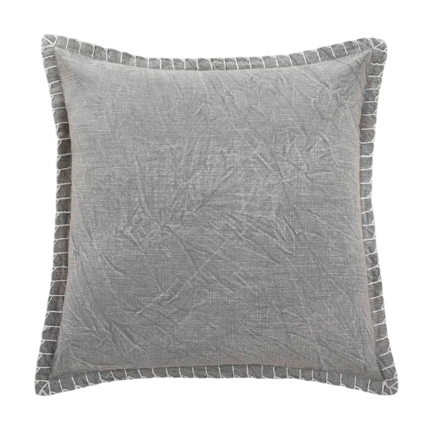 Stone Washed Throw Pillow, Grey Inch | Cushion Cover Only