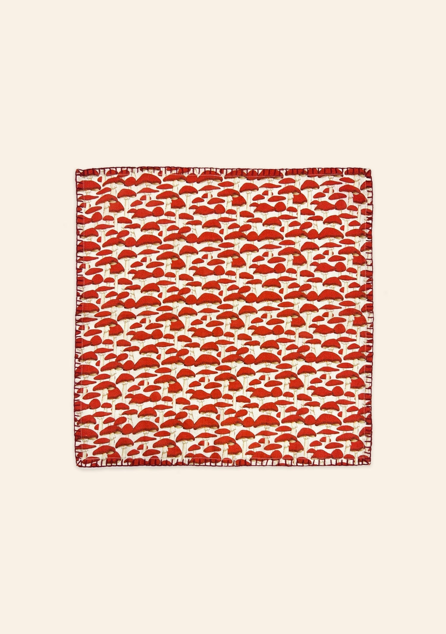Red Mushroom Napkins | Set of Two