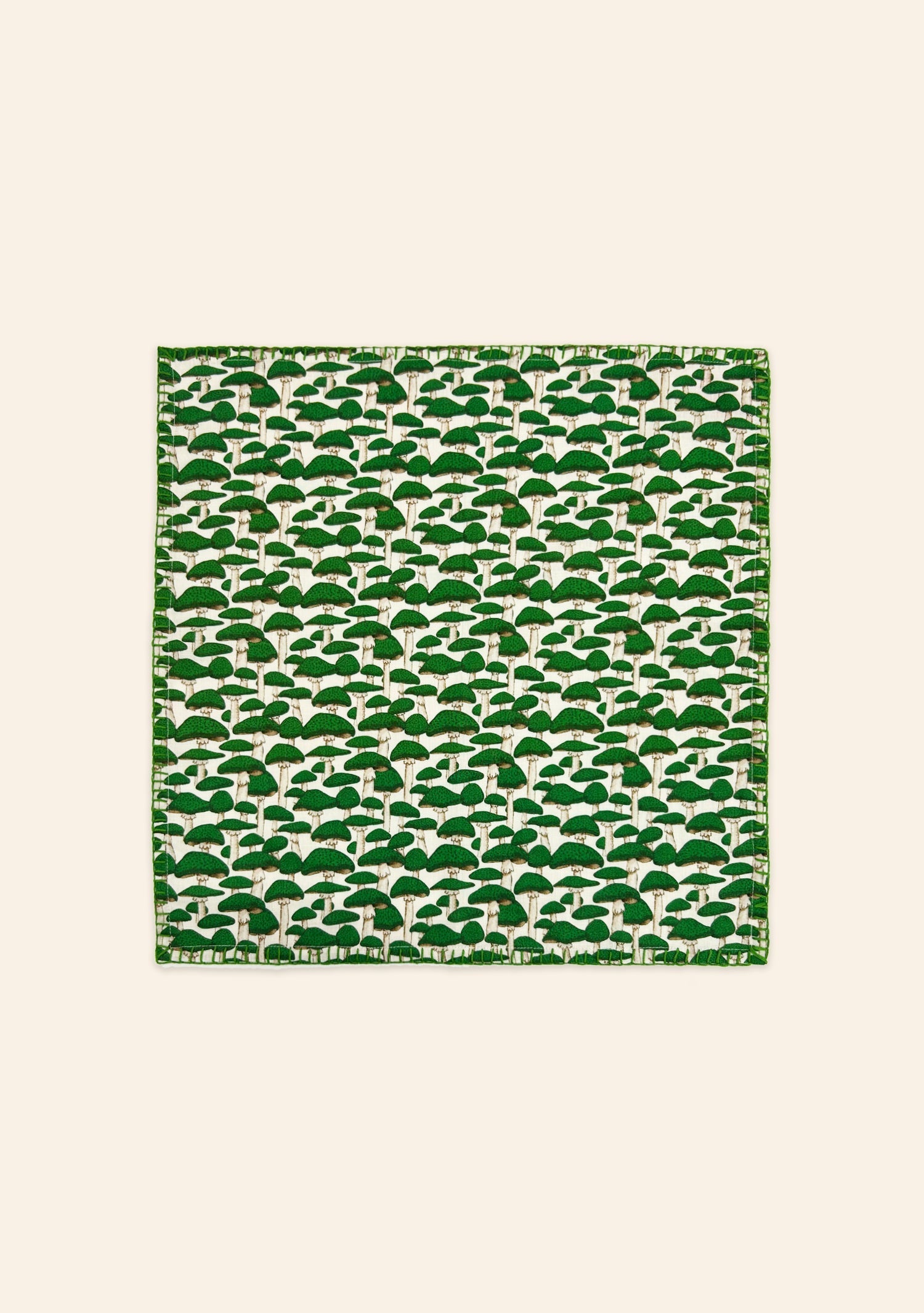 Green Mushroom Napkins | Set of Two