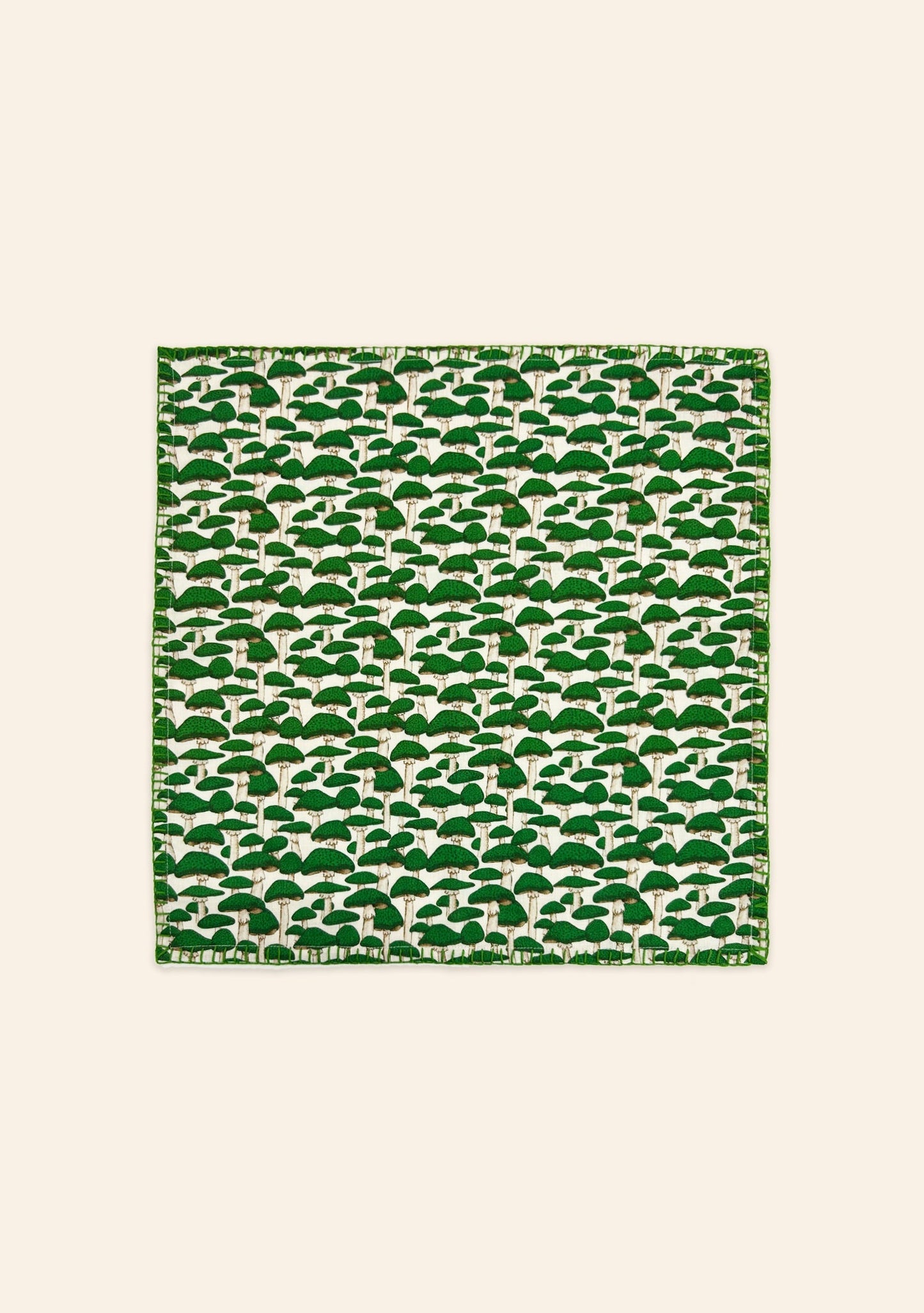 Green Mushroom Napkins | Set of Two