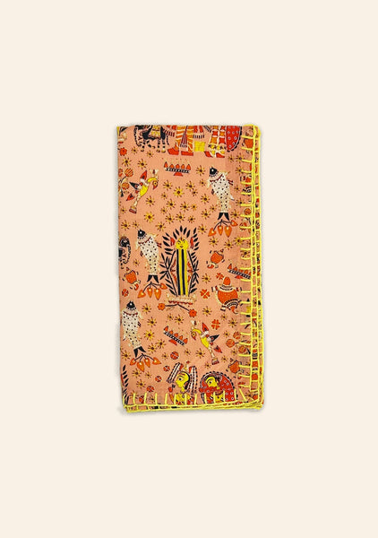 Bihar Blessings Peach Napkins | Set of Two