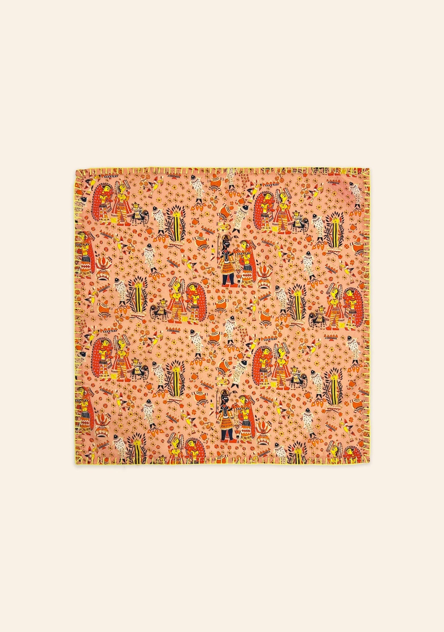 Bihar Blessings Peach Napkins | Set of Two