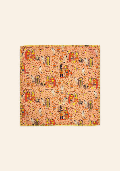 Bihar Blessings Peach Napkins | Set of Two