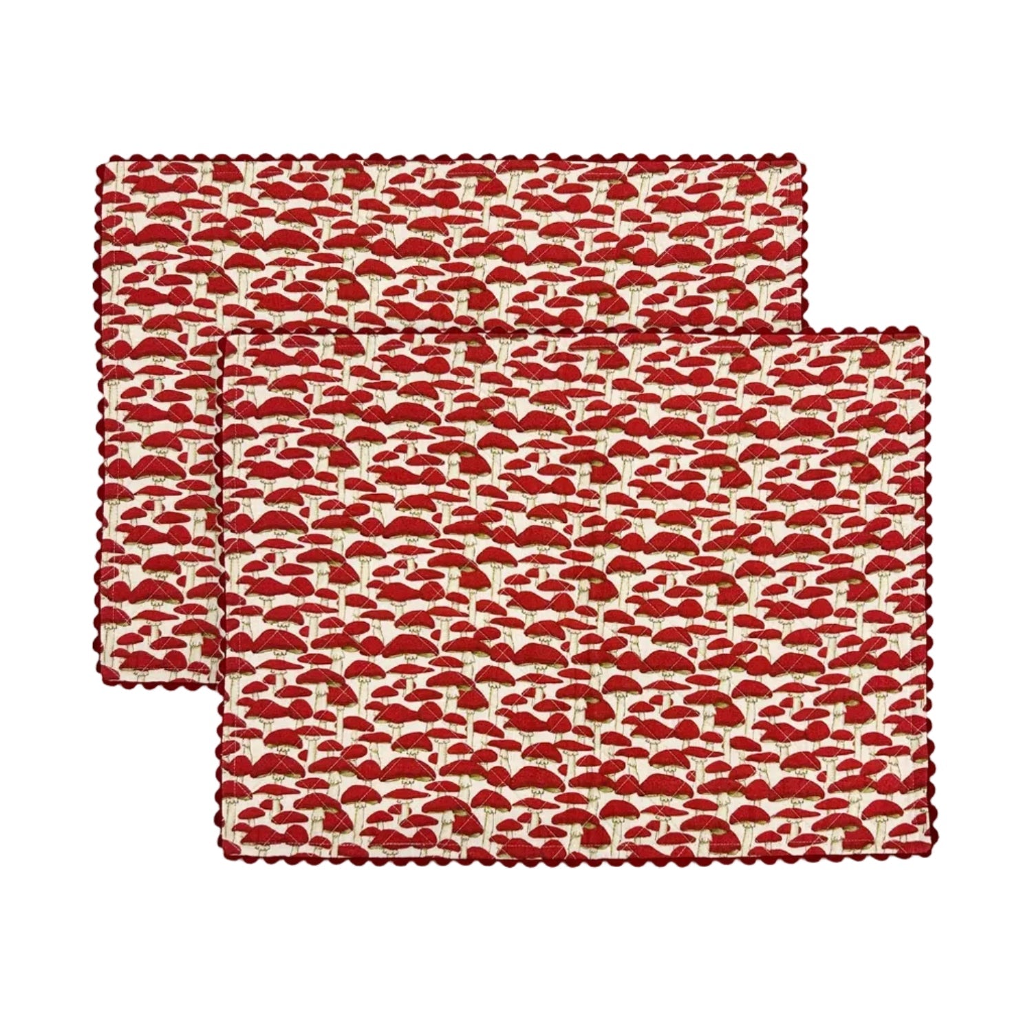 Red Mushroom Placemat | Set of Two