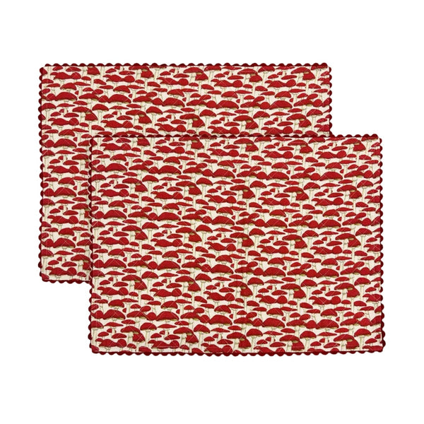 Red Mushroom Placemat | Set of Two