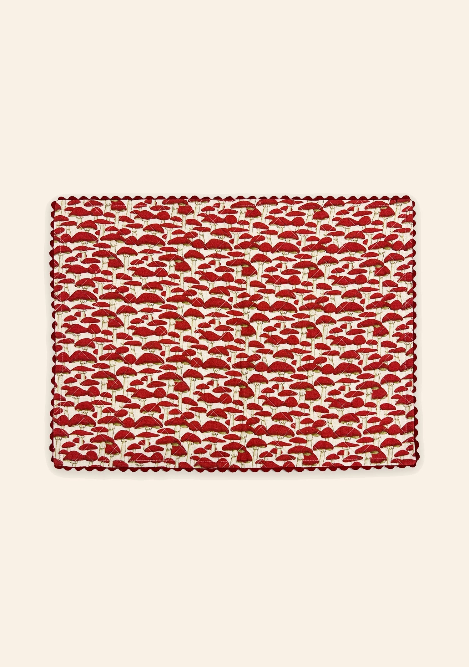 Red Mushroom Placemat | Set of Two
