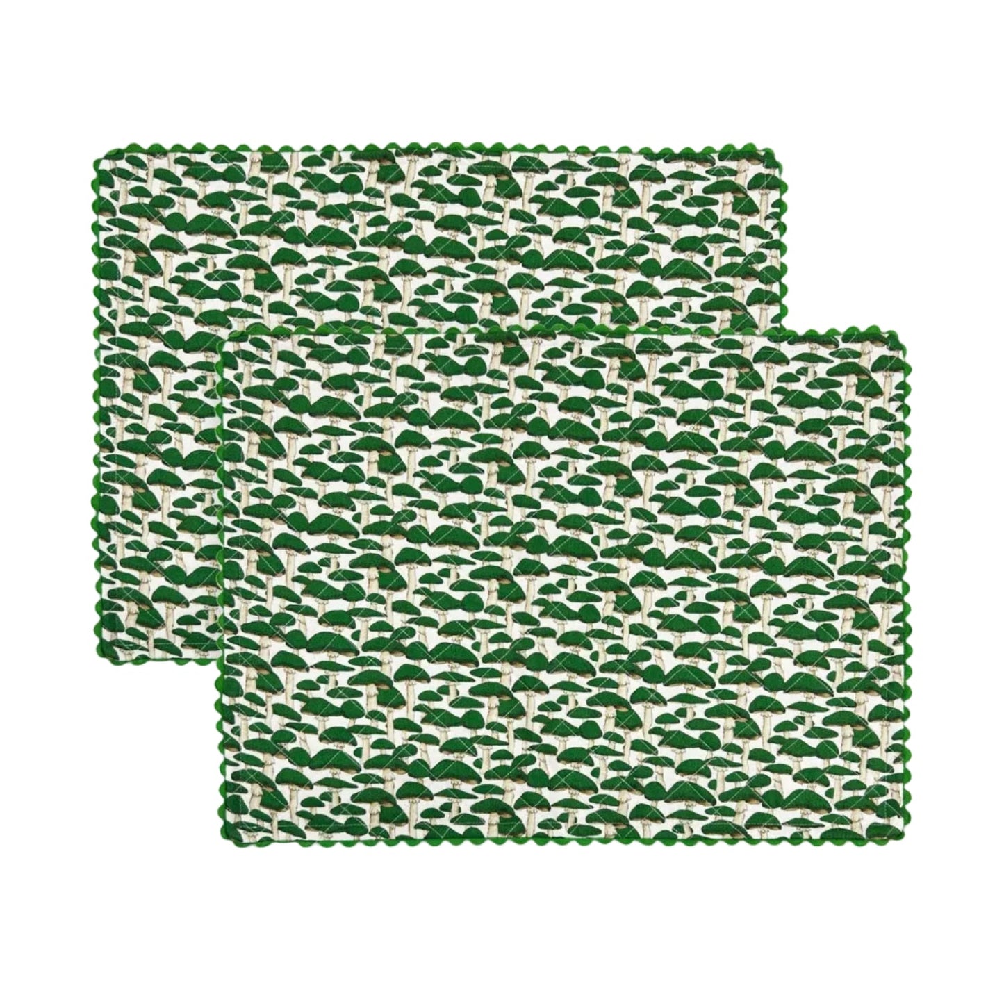 Green Mushroom Placemat | Set of Two