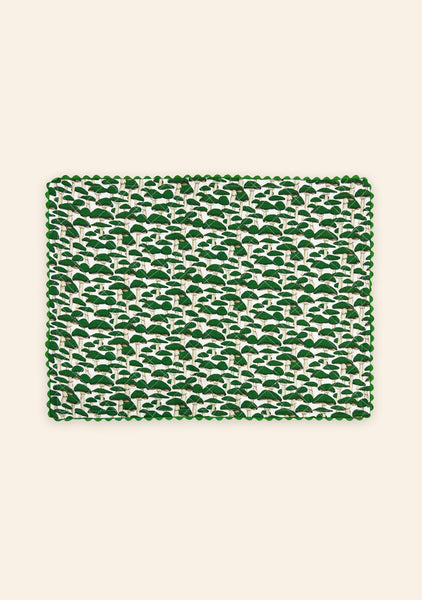 Green Mushroom Placemat | Set of Two