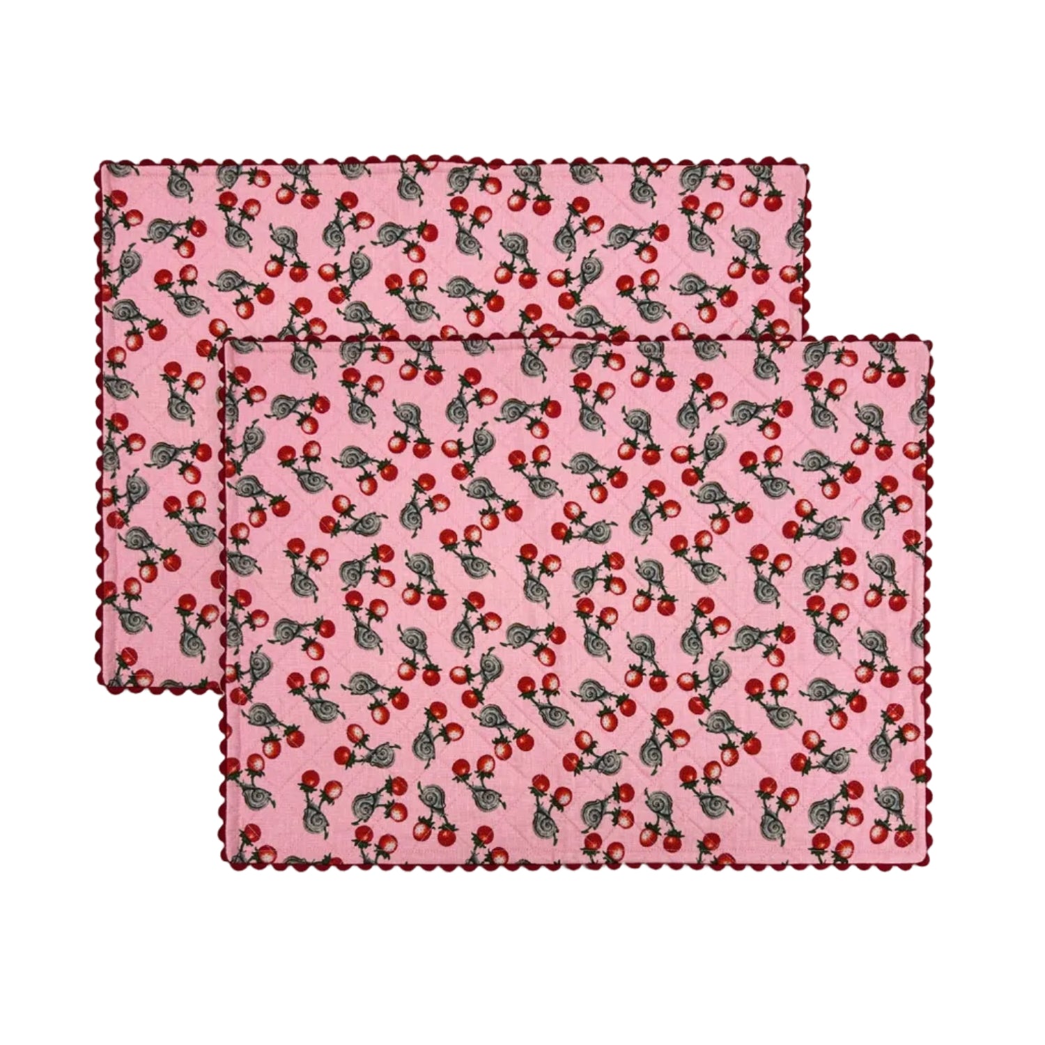 Berry Snail Candy Placemat | Set of Two