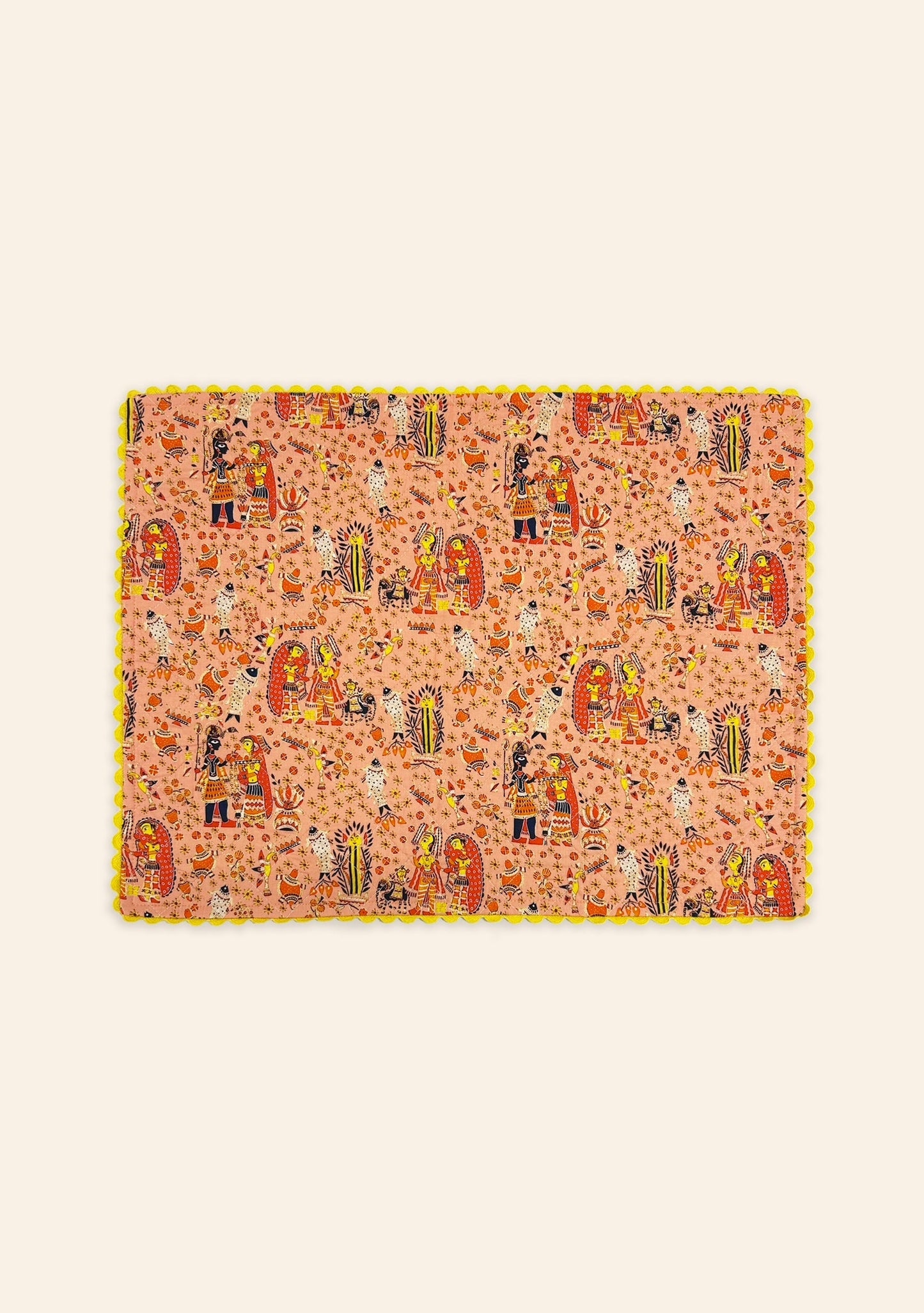 Bihar Blessings Peach Placemat | Set of Two