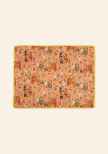 Bihar Blessings Peach Placemat | Set of Two