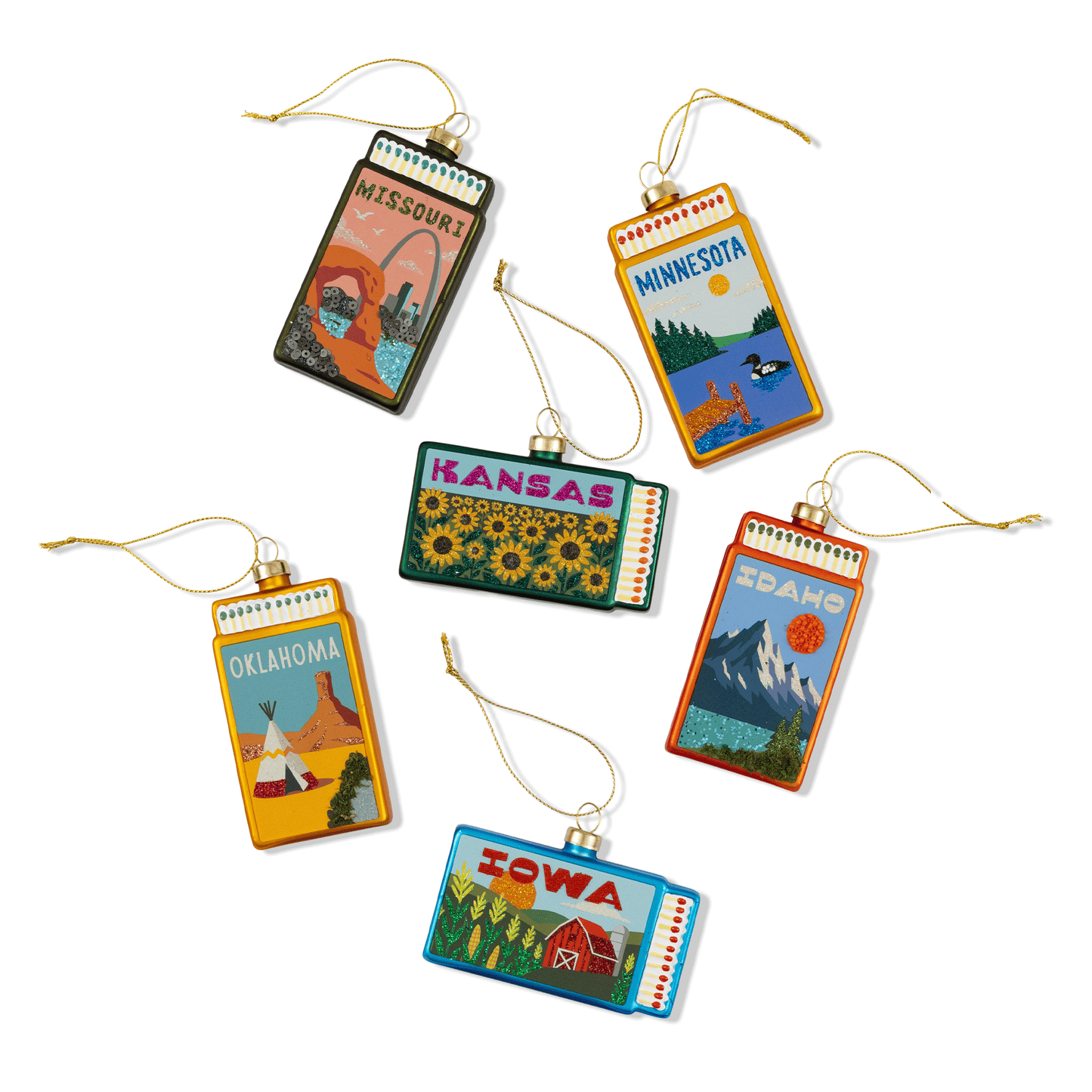 Oklahoma Matchbook Ornament - Furbish Studio