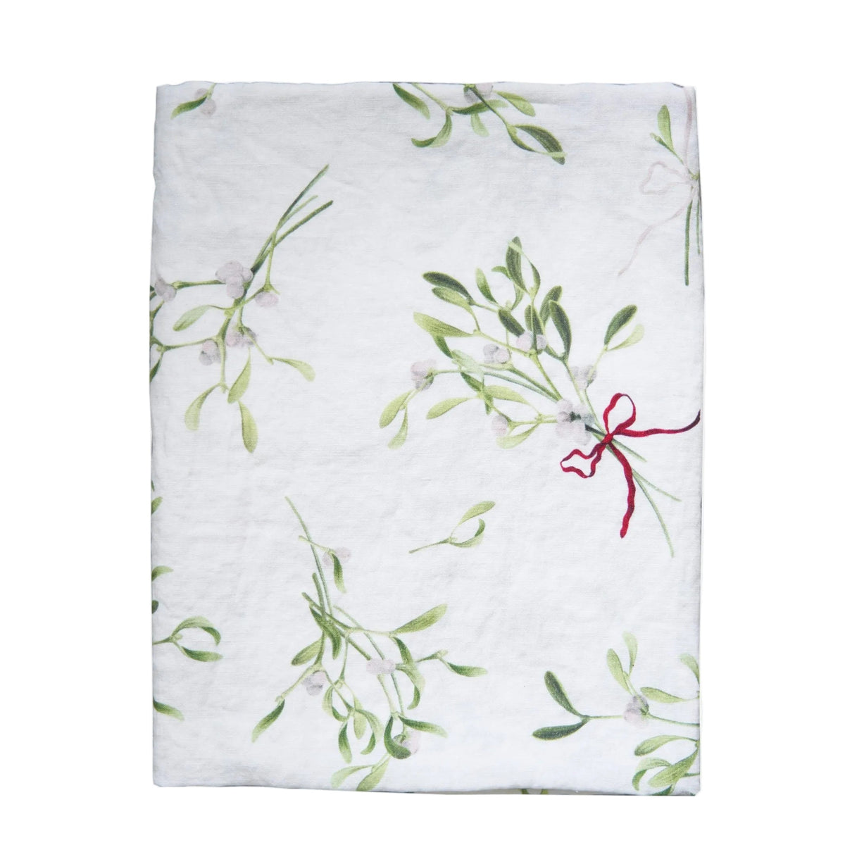 Mistletoe Linen Tablecloth
