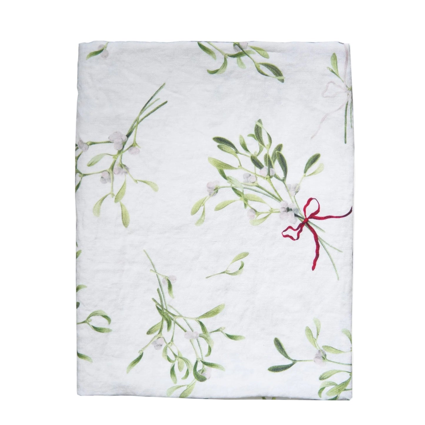 Mistletoe Linen Tablecloth