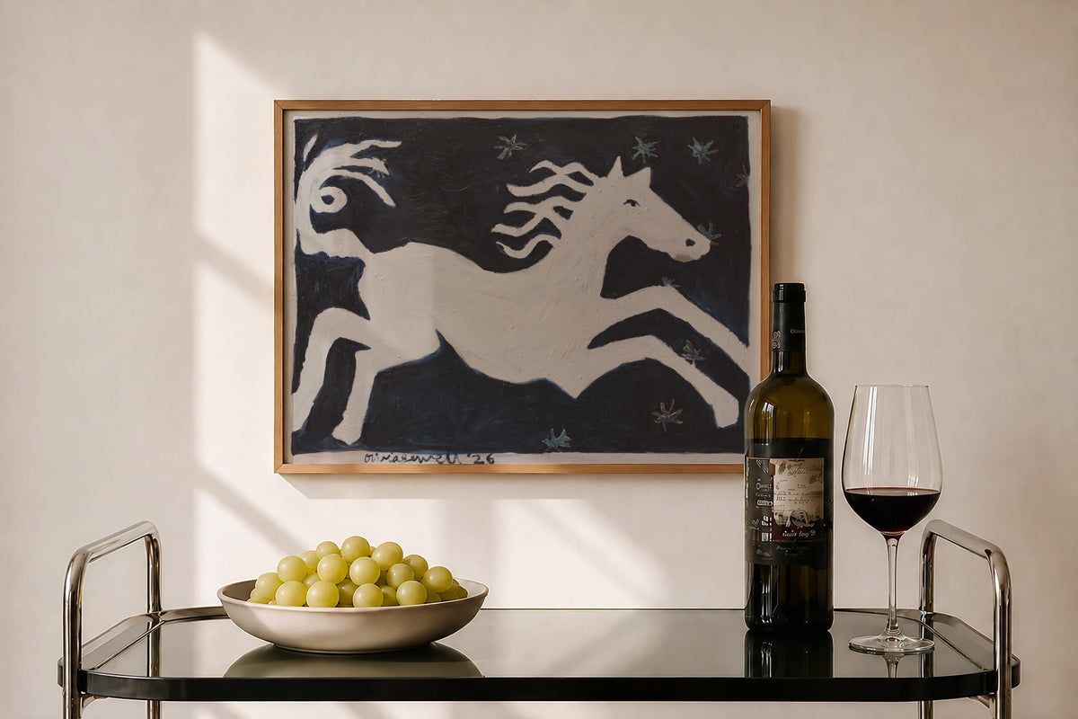 White Horse Print