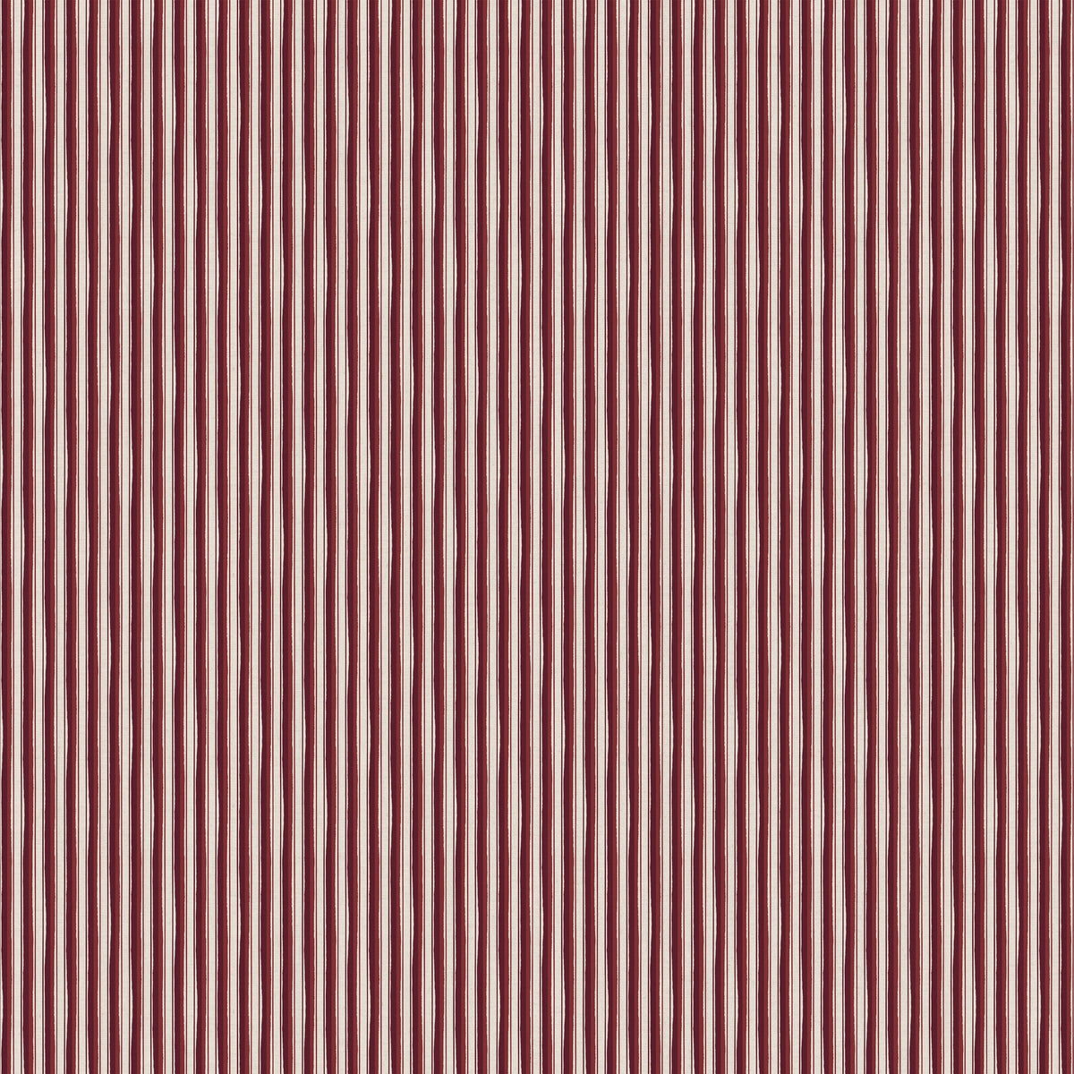 Modern Ticking Fabric -  Claret
