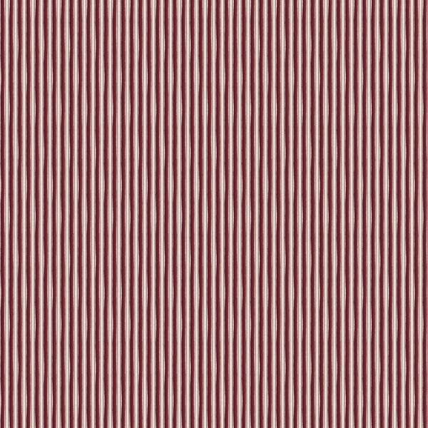 Modern Ticking Fabric -  Claret