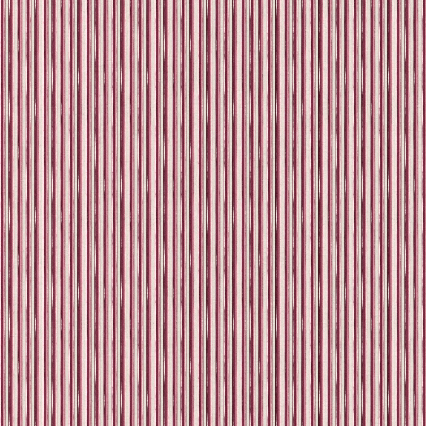 Modern Ticking Fabric -  Raspberry