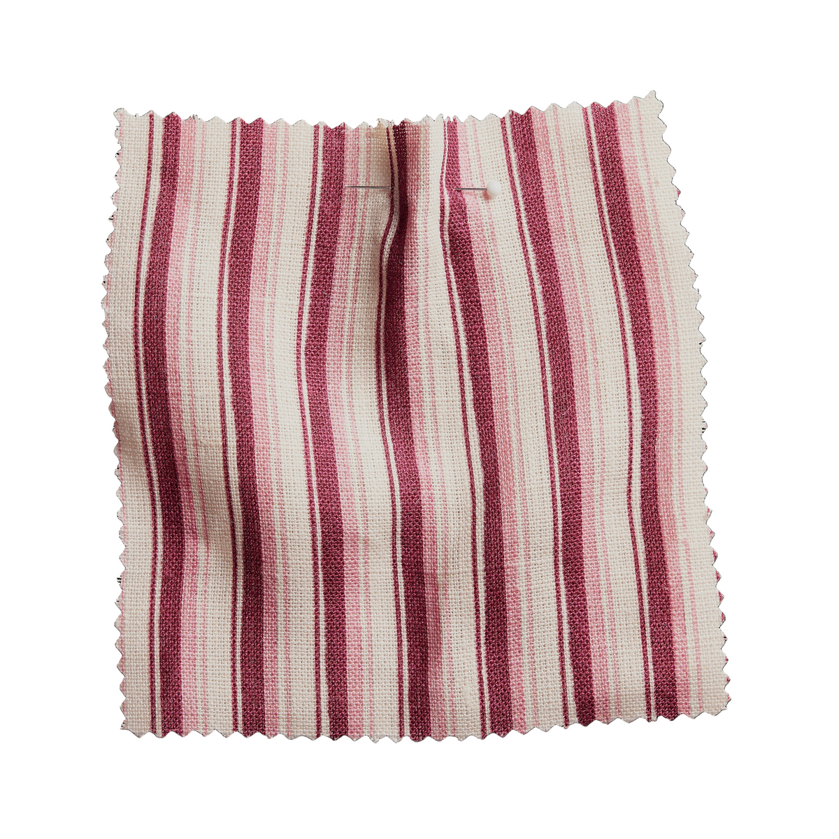 Modern Ticking Fabric -  Raspberry