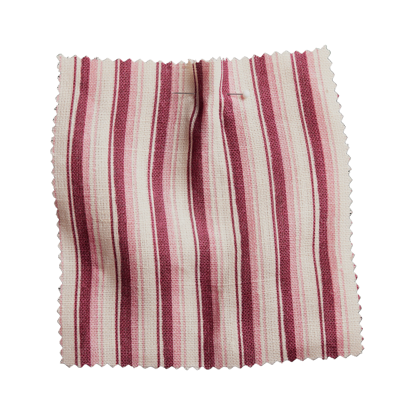 Modern Ticking Fabric -  Raspberry