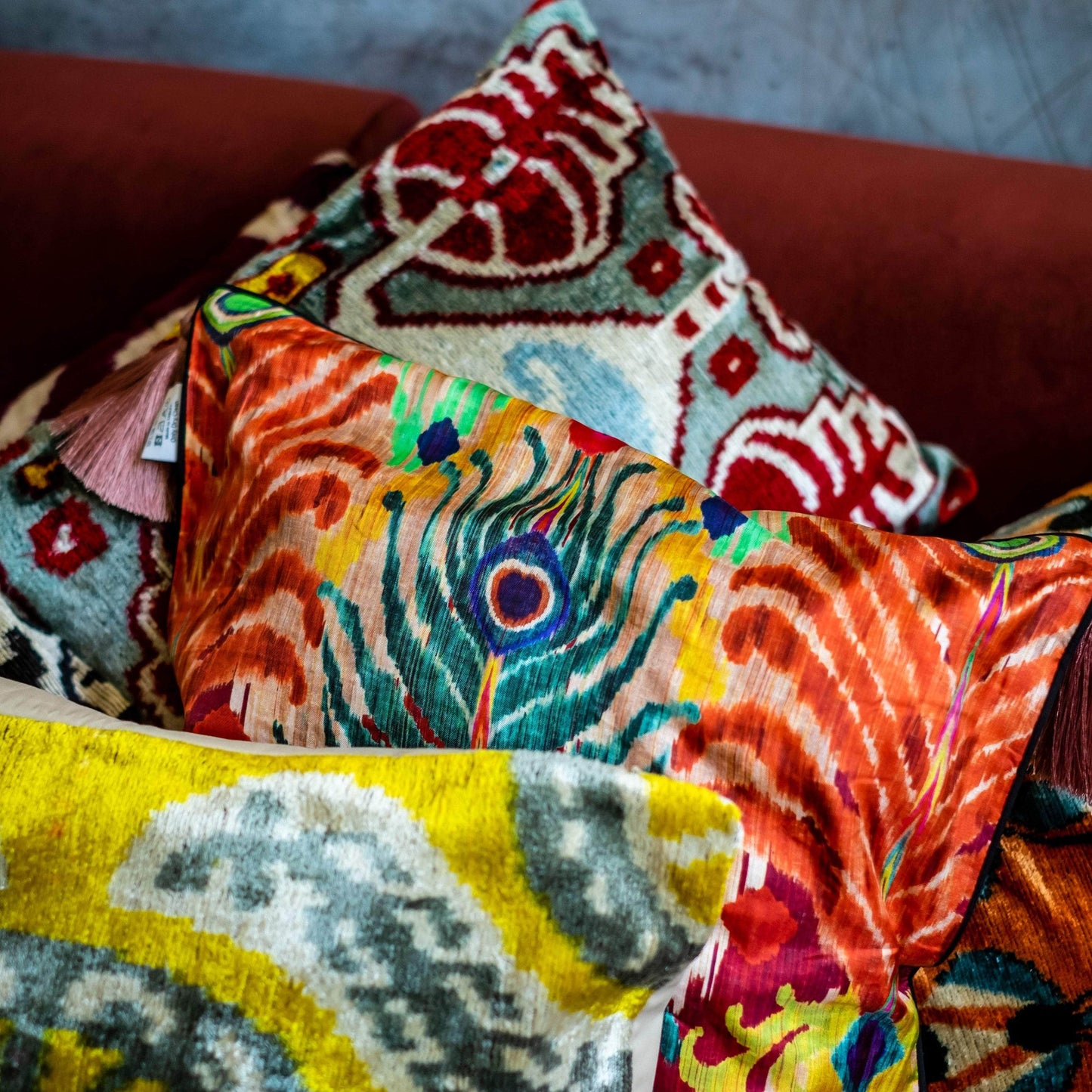 Les Ottomans x Matthew Williamson Silk Cushion - Style 02