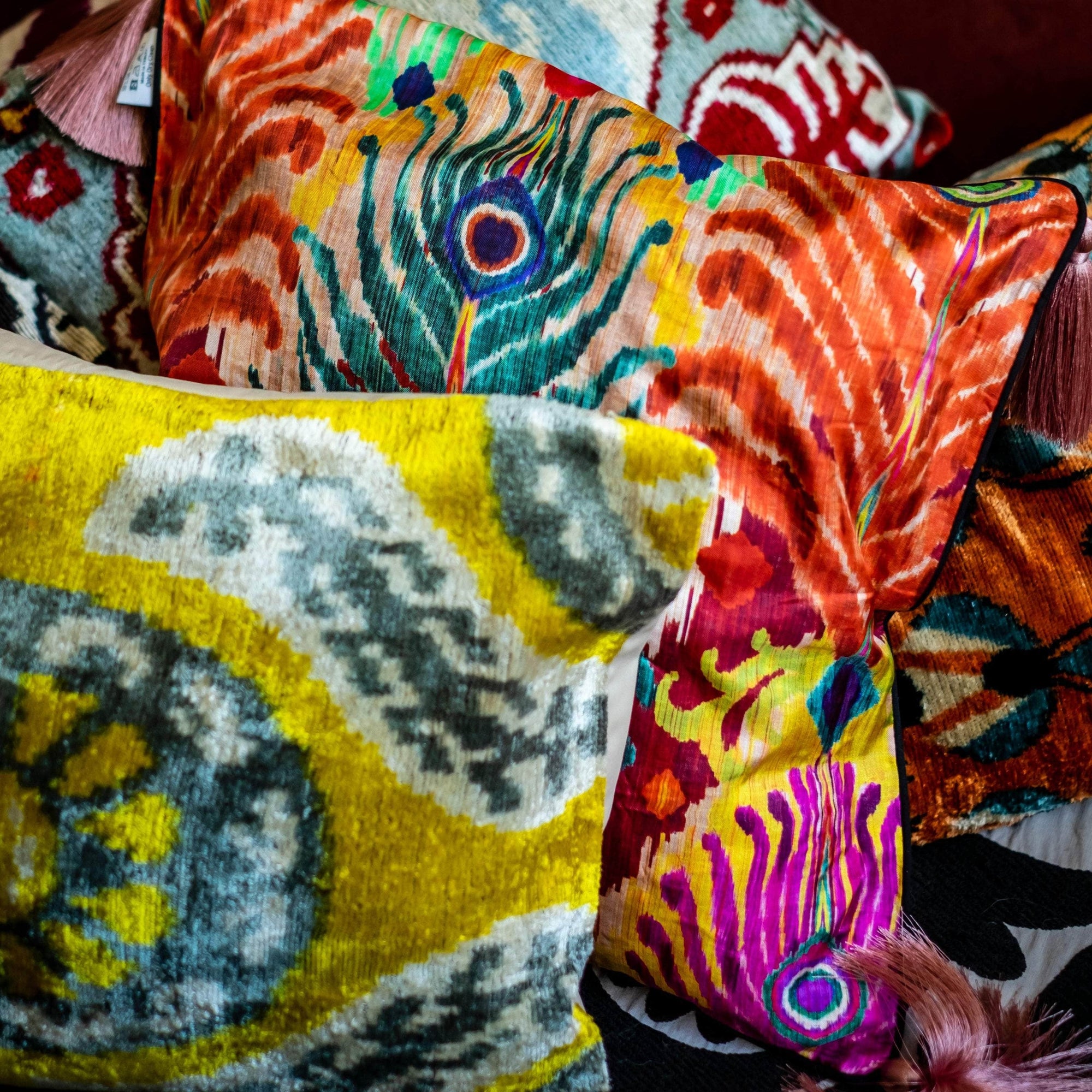 Les Ottomans x Matthew Williamson Silk Cushion - Style 03