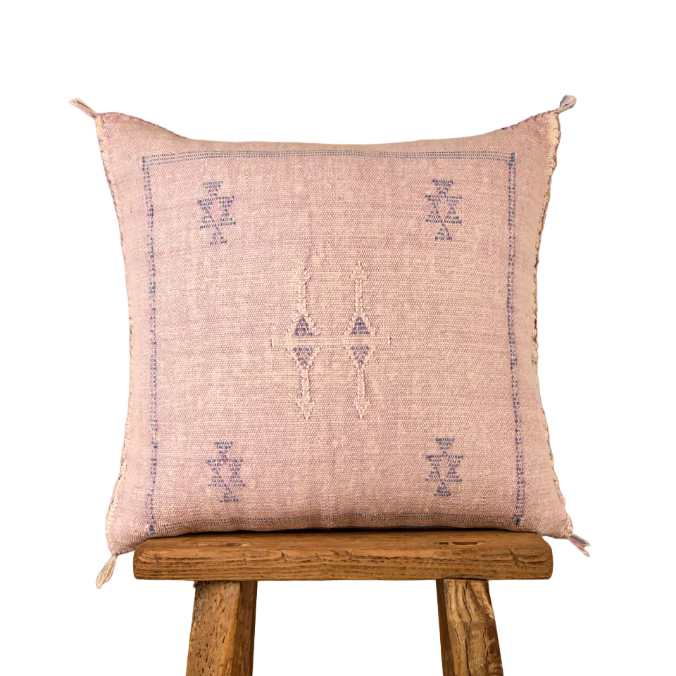 Luxury Cactus Silk Cushion - Pink