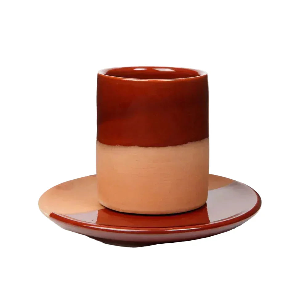 Moroccan Handmade Espresso Cup and Saucer