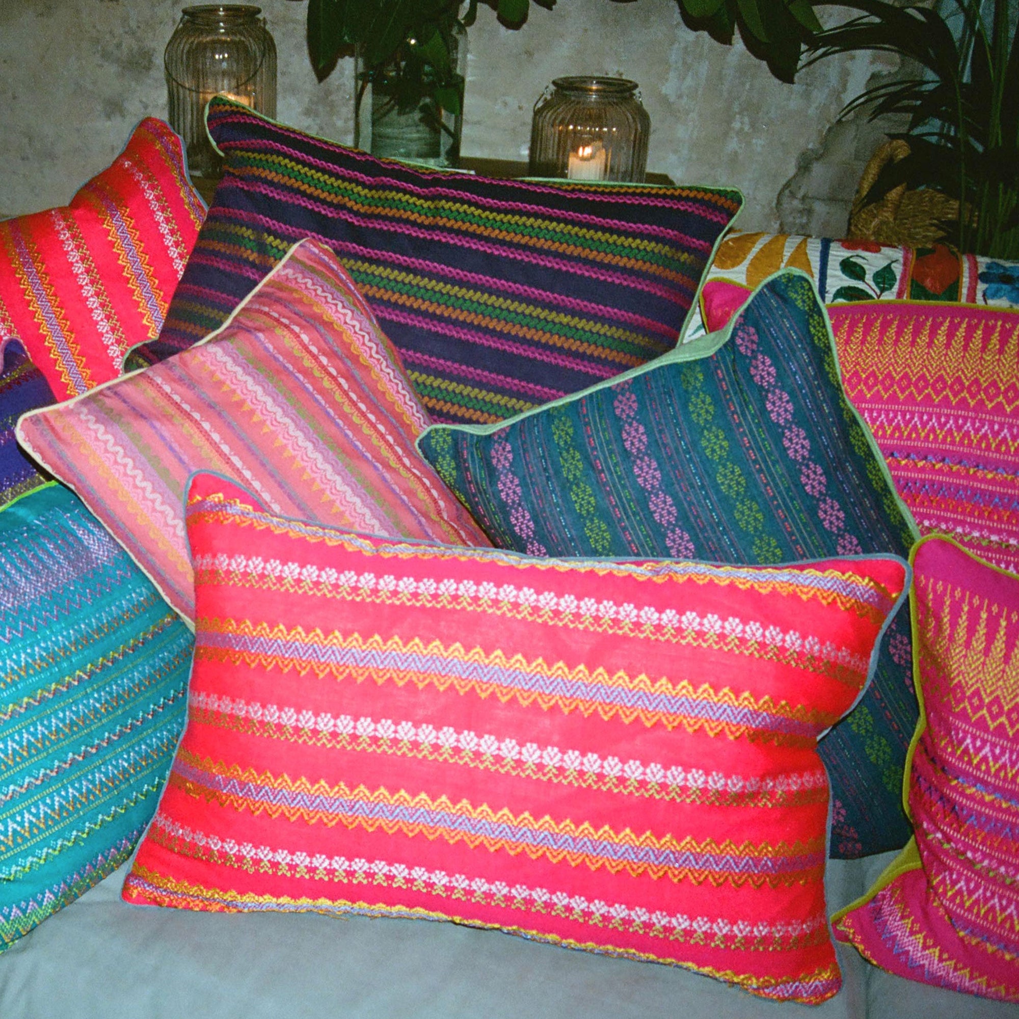 Acheik Silk Purple Cushion