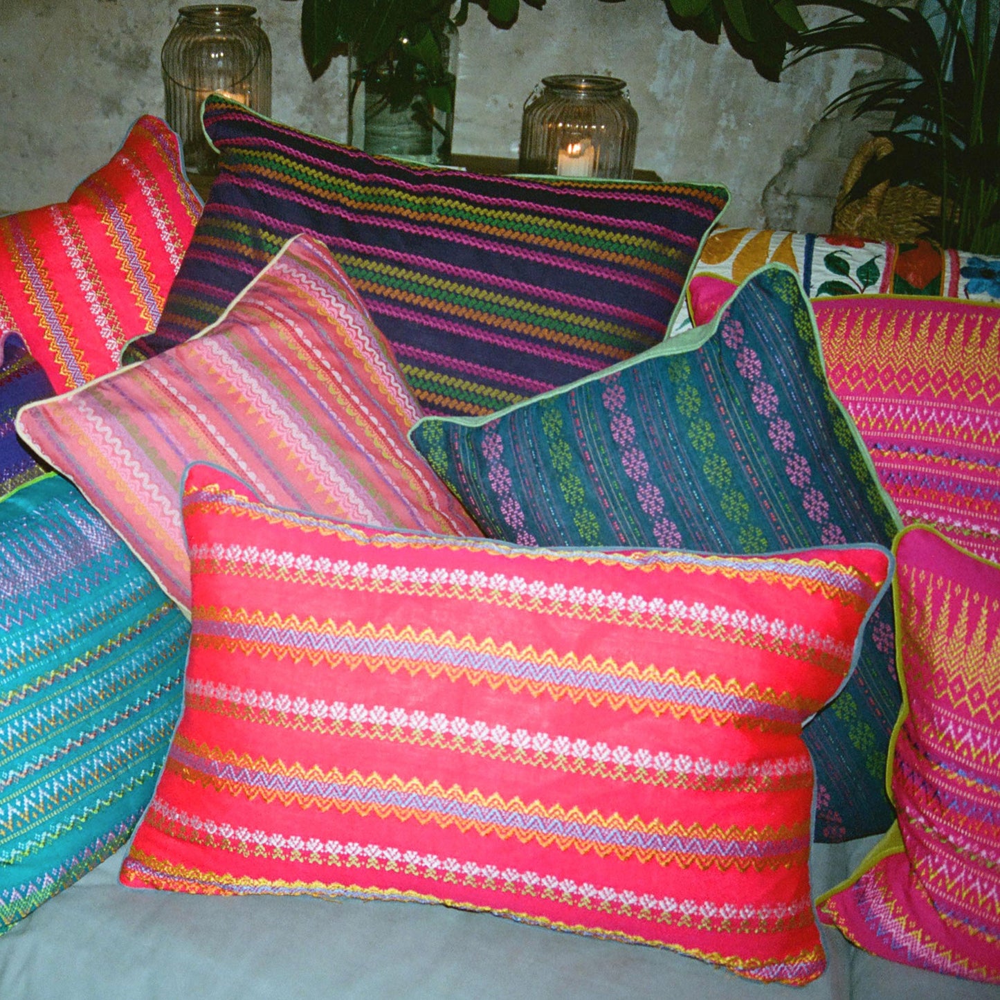 Acheik Silk Purple Cushion