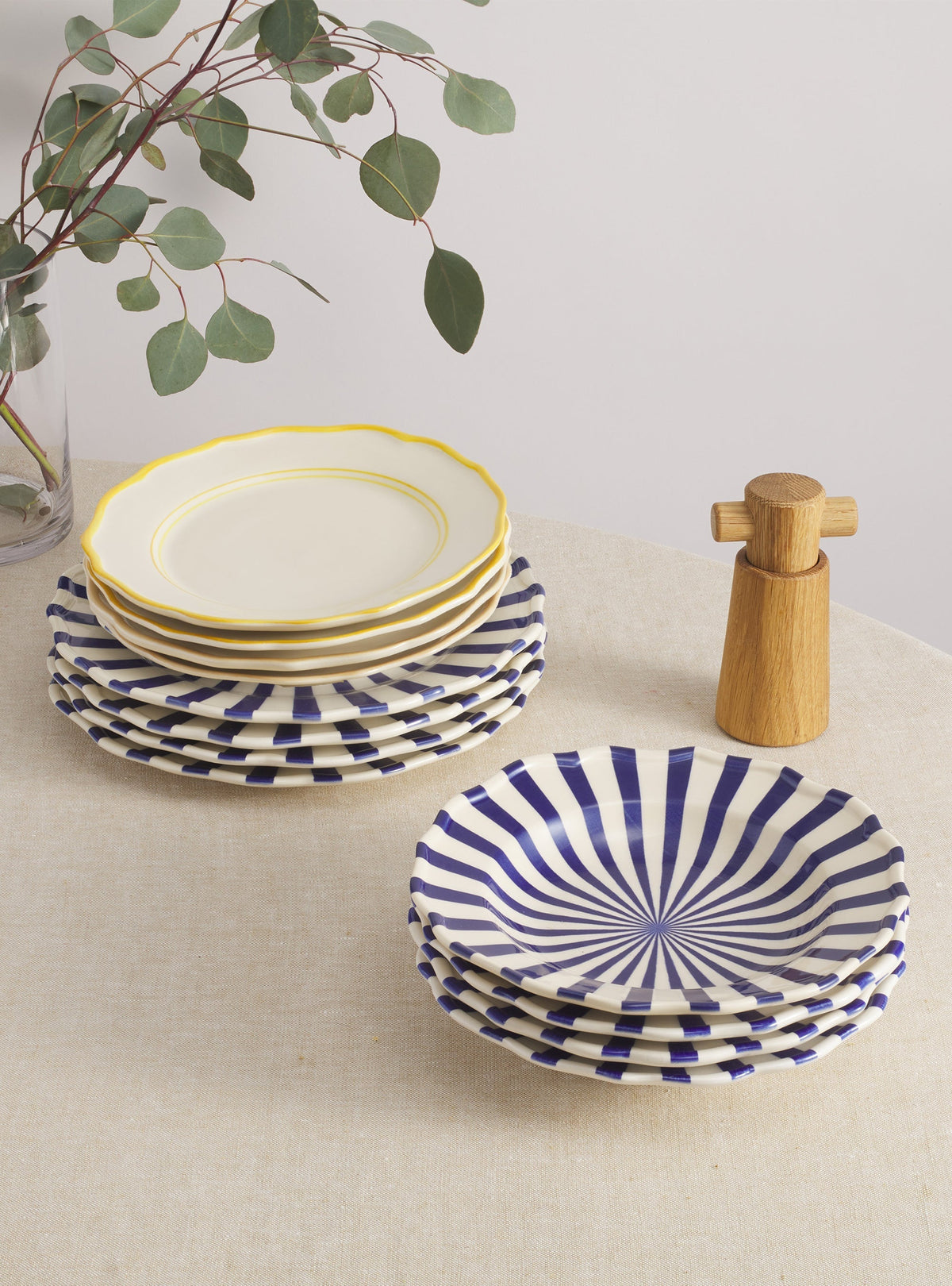 12 Piece Mixed Dinnerware Set with Pasta Bowl - MGM-