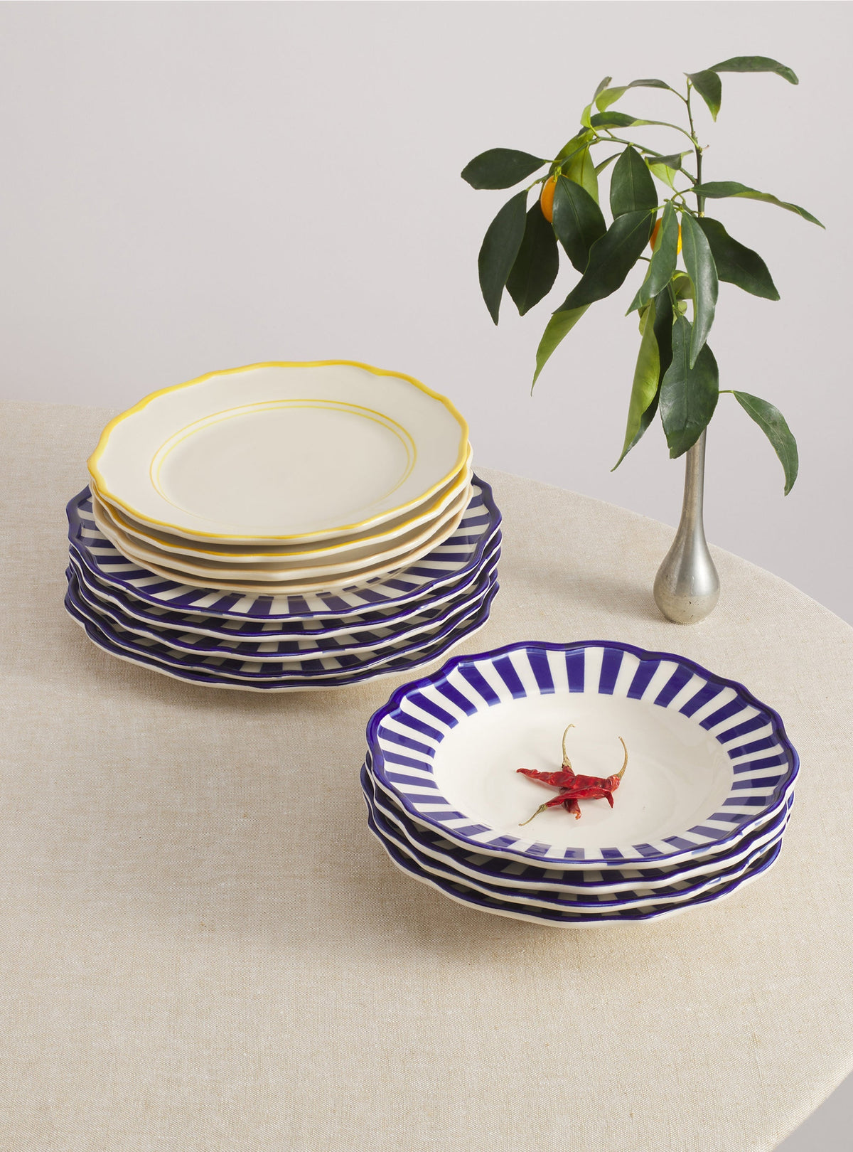 12 Piece Mixed Dinnerware Set with Pasta Bowl - RGR-