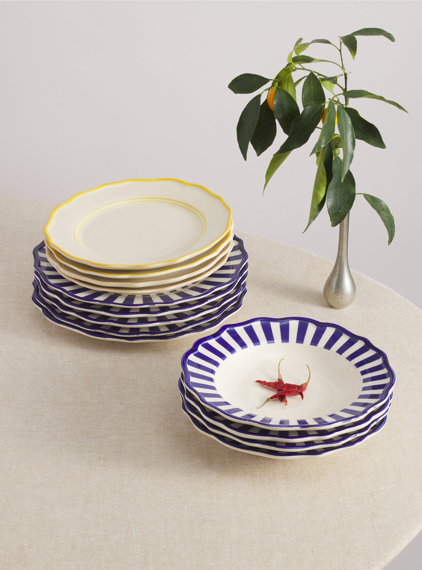 12 Piece Mixed Dinnerware Set with Pasta Bowl - RGR-