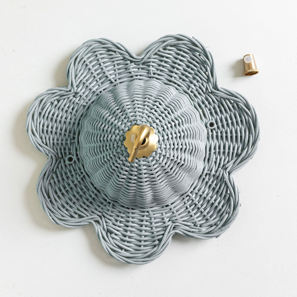 Mandala Rattan Ceiling Rose, Teak