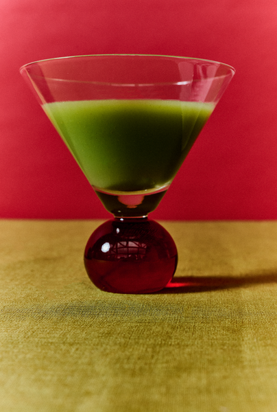 Marla Primrose Red Bobble cocktail glass 