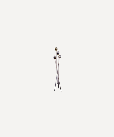 Marla Primrose Silver Plate Shell Cocktail Sticks - Set of 4