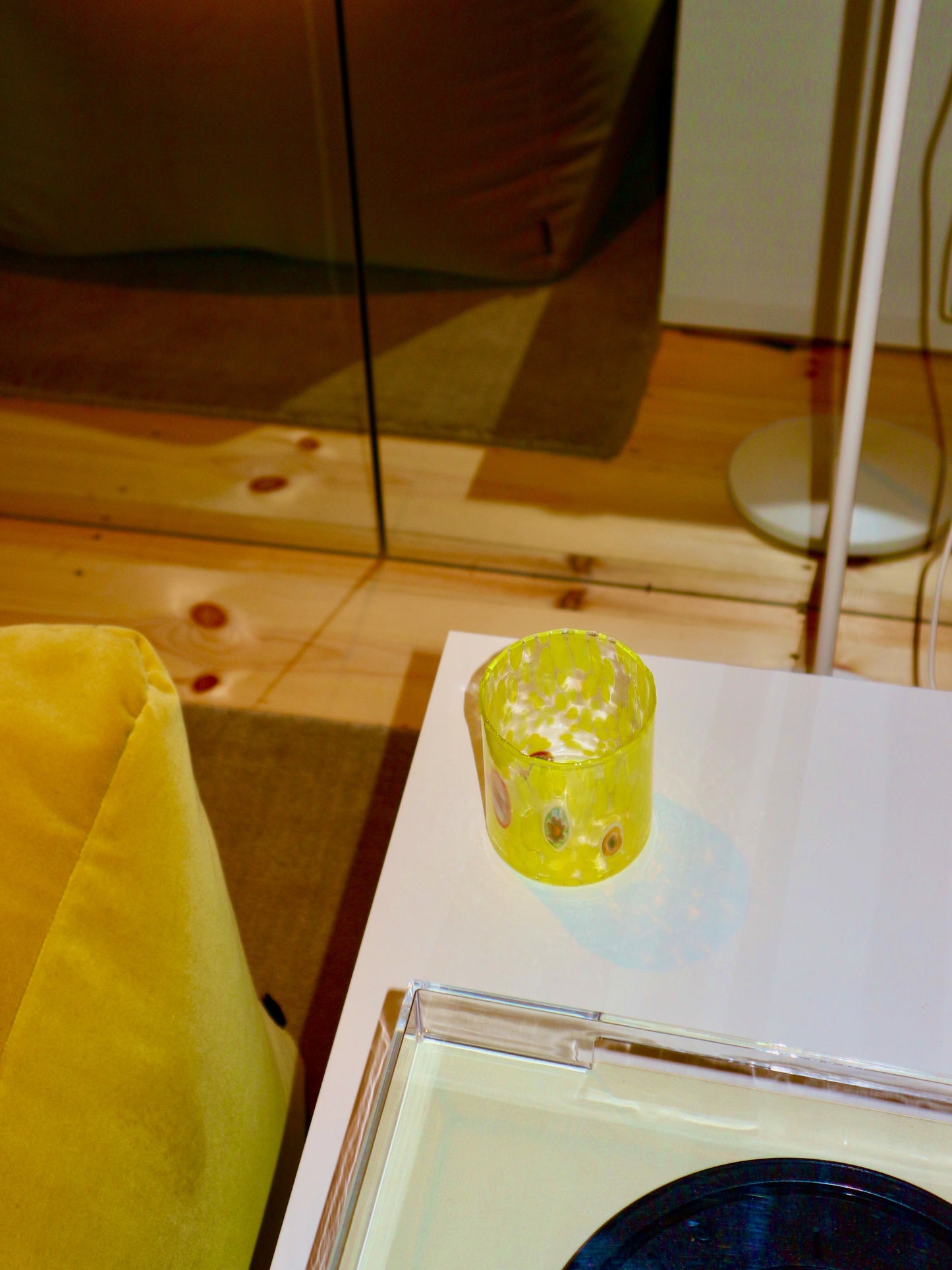 Murano Glass Tumbler, Yellow