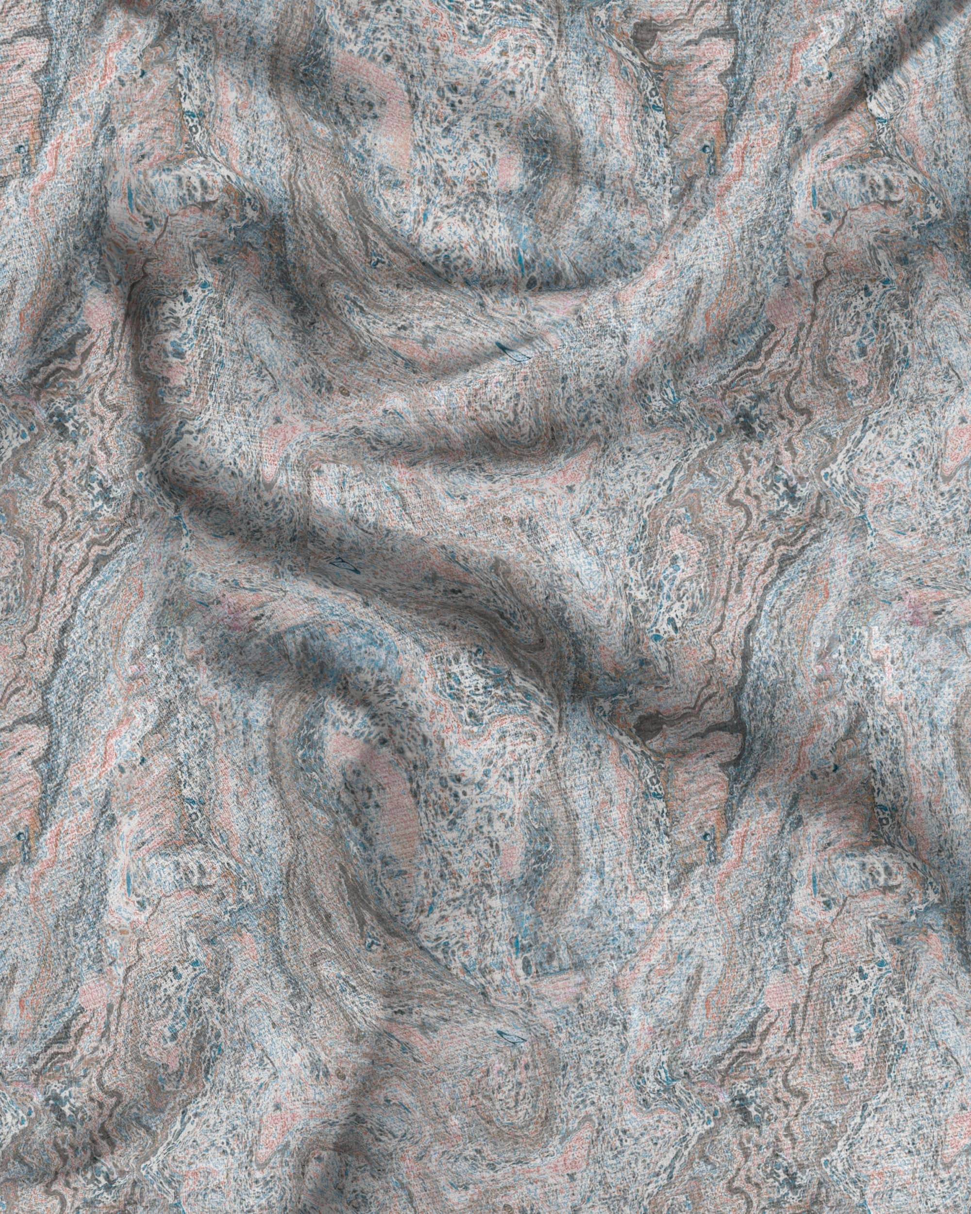 Marmari marbled upholstery fabric in blue beige