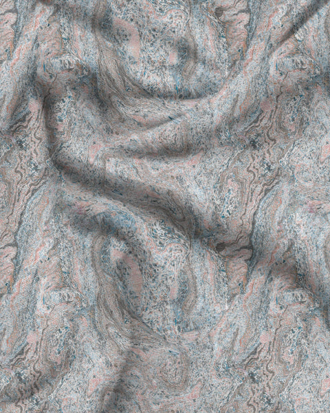 Marmari marbled upholstery fabric in blue beige